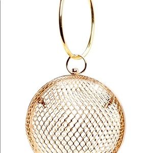 Gold round clutch